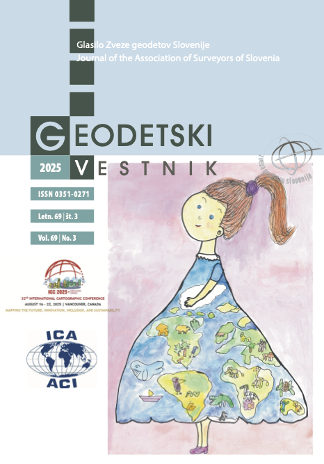 naslovnica aktualnega Geodetskega vestnika