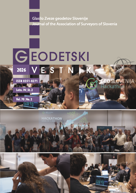 naslovnica aktualnega Geodetskega vestnika
